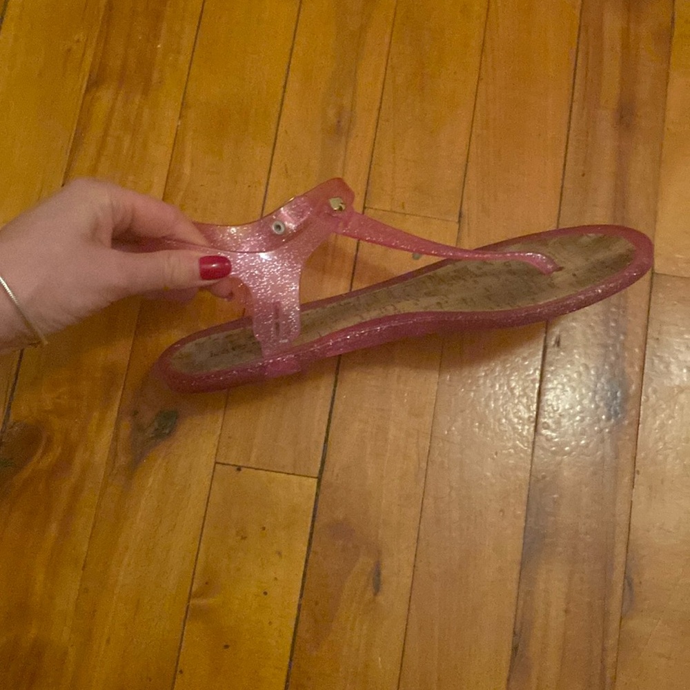 Kate Spade pink sparkly sandals